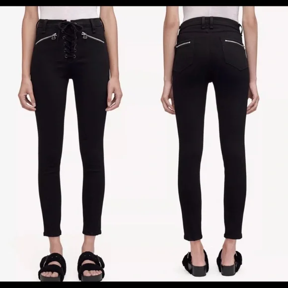 NWOT Rag and bone lace up Gia women's skinny jeans - Picture 4 of 10